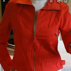 Patrick Christopher orange jacket